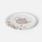 Assiettes En Carton Thé pour deux fleurs (Angle)