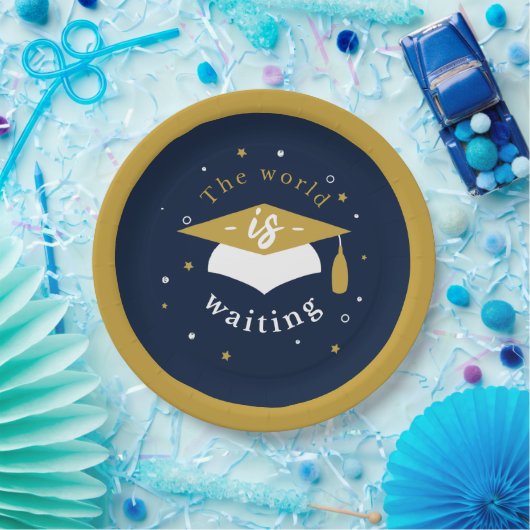 Assiettes En Carton The Skys The Limit Graduation 2025 Party (Fête)