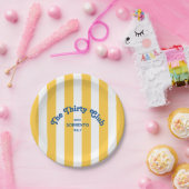 Assiettes En Carton The Thirty Club Beach Stripe 30th Birthday Round (Fête)
