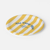 Assiettes En Carton The Thirty Club Beach Stripe 30th Birthday Round (Angle)