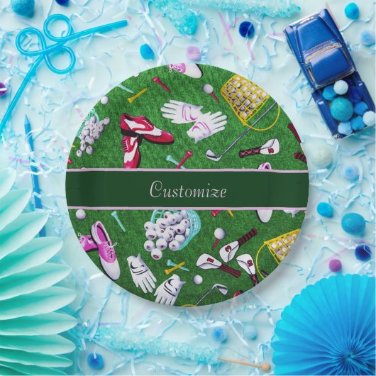 Assiettes En Carton The Time Girly Golf (Fête)