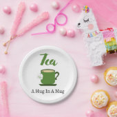 Assiettes En Carton Thé Un Accroc Dans Une Plaque De Papier De Mug (Fête)