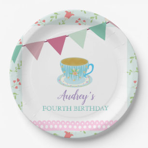 Assiettes En Carton Thé Vintage Shabby Chic Girls Anniversaire