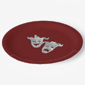 Assiettes En Carton Théâtre Masque Comédie et Tragédie (Angle)