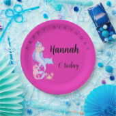 Assiettes En Carton Thème Anniversaire Fille Sirène (Fête)