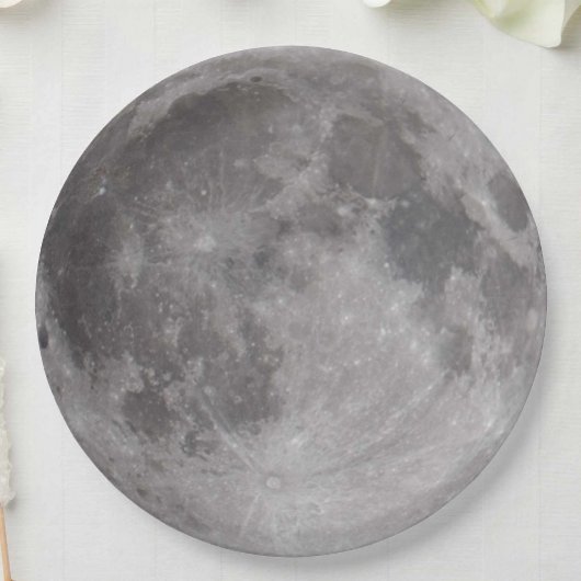 Assiettes En Carton Thème Astronomie Pleine lune