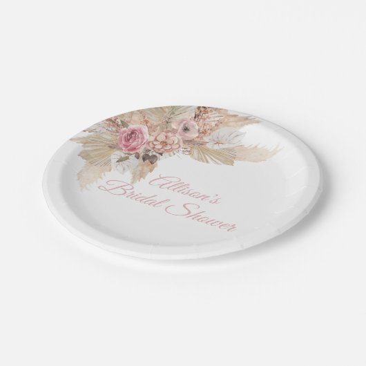 Assiettes En Carton Thème Boho Plaque papier personnalisée (Angle)