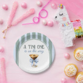 Assiettes En Carton Thème Café Espresso Martini Baby shower Bleu Bow (Fête)