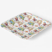 Assiettes En Carton Thème Camping Rétro (Angulaire)