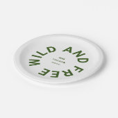 Assiettes En Carton Thème Camping Vert Forêt Sauvage Et Gratuit (Angle)