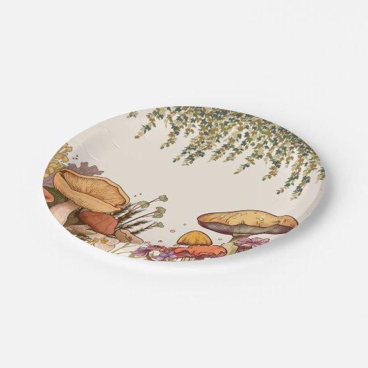 Assiettes En Carton Thème Champignon de Little Fungi (Angle)