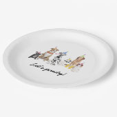 Assiettes En Carton Thème Chien Faisons Pawty Chien Fête d'anniversair (Angle)