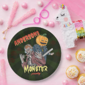 Assiettes En Carton Thème Costume Halloween vintage Anniversaire (Fête)