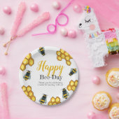 Assiettes En Carton Thème d'abeille d'anniversaire une partie d'enfant (Fête)
