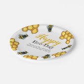 Assiettes En Carton Thème d'abeille d'anniversaire une partie d'enfant (Angle)