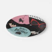 Assiettes En Carton Thème d'anniversaire des années 50 1950 (Angle)