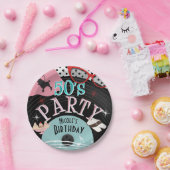 Assiettes En Carton Thème d'anniversaire des années 50 1950 (Fête)