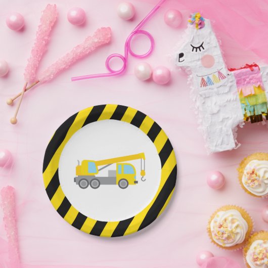 Assiettes En Carton Thème de construction fête d'anniversaire (Fête)