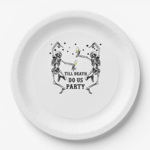 Assiettes En Carton Thème de Demoiselle d'Honneur Squelette Jusqu'à ce