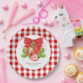 Assiettes En Carton Thème de fraise personnalisé Anniversaire mignon é (Fête)