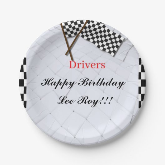 Assiettes En Carton Thème de la course à la victoire (Devant)