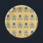 Assiettes En Carton Thème de l'Assistant Ballons à air chaud Whimsical<br><div class="desc">Ces plaques amusantes comprennent des ballons à air chaud illustrés à la main et des fleurs de pavot et sont parfaites pour votre prochaine fête. Trouvez des articles de fête correspondants dans mon magasin!</div>