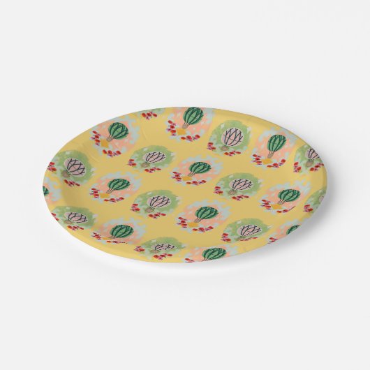 Assiettes En Carton Thème de l'Assistant Ballons à air chaud Whimsical (Angle)