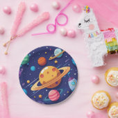 Assiettes En Carton Thème de l'espace et des planètes (Fête)