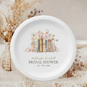 Assiettes En Carton Thème de livre Nouveau Chapitre Fête de Mariage de