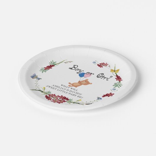 Assiettes En Carton Thème de l'ours Sexe Révélation Partie Plaque papi (Angle)