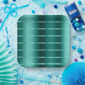 Assiettes En Carton Thème de mariage avec ruban vert de teinte sarcell (Fête)