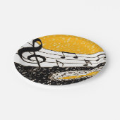 Assiettes En Carton Thème de musique d'or (Angle)