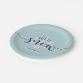 Assiettes En Carton Thème de Noël "Let It Snow" (Angle)