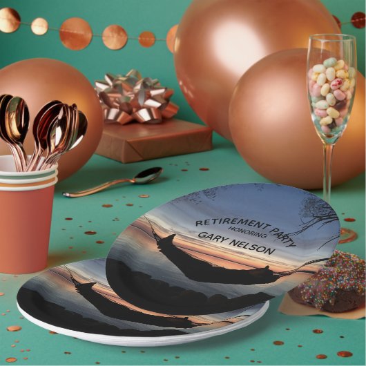 Assiettes En Carton Thème de retraite - Partie (Multi)