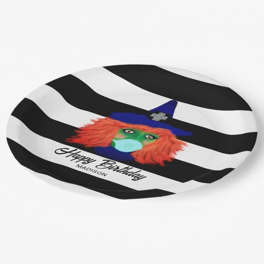 Assiettes En Carton Thème de sorcière Halloween Anniversaire Chic Pers (Angle)