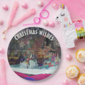 Assiettes En Carton Thème d'hiver des patineurs de glace de Noël (Fête)