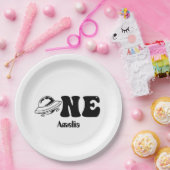 Assiettes En Carton Thème Espace 1er anniversaire OVNI (Fête)