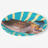 Assiettes En Carton Thème Excavateur (Angle)