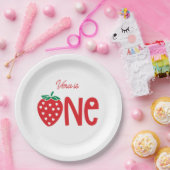 Assiettes En Carton Thème fraise Premier anniversaire (Fête)