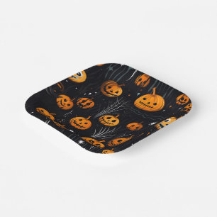 Assiettes En Carton Thème Halloween