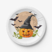 Assiettes En Carton Thème Halloween (Devant)