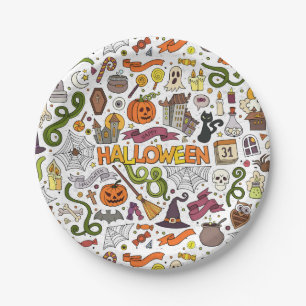 Assiettes En Carton Thème Halloween, Plaque Papier Parfait Partie