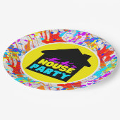 Assiettes En Carton Thème Hip hop rétro des années 90 Maison Fête Colo (Angle)