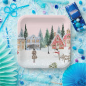 Assiettes En Carton Thème hiver (Fête)