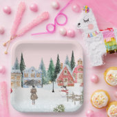 Assiettes En Carton Thème hiver (Fête)