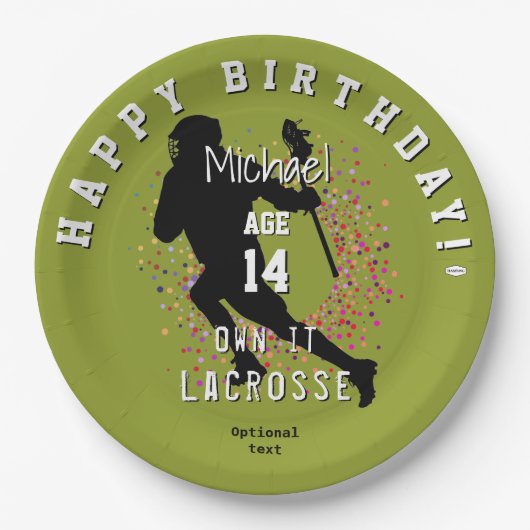 Assiettes En Carton Thème LaCrosse Plaques papier d'anniversaire HAMby (Devant)