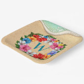 Assiettes En Carton Thème LUAU (Angulaire)