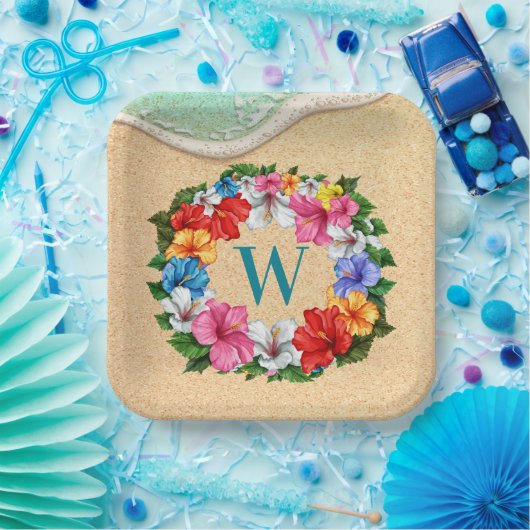 Assiettes En Carton Thème LUAU (Fête)