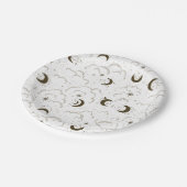 Assiettes En Carton Thème Lune céleste (Angle)