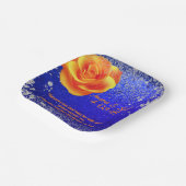 Assiettes En Carton Thème Marine et Orange Bling (Angulaire)